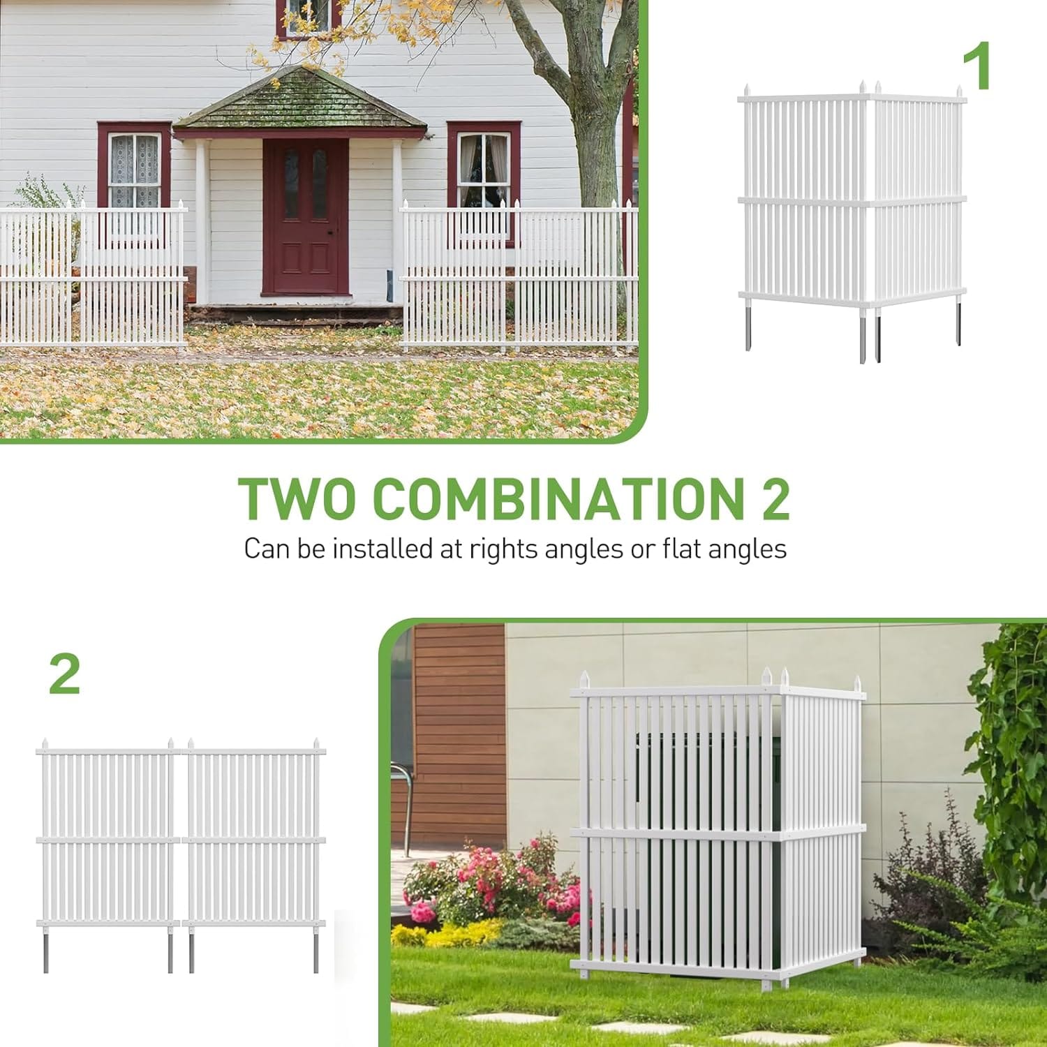 Caprihom Rejilla para valla de aire acondicionado de 50 pulgadas de ancho x 50 pulgadas de alto, carcasa de vinilo para valla de privacidad, panel de pantalla para equipo de piscina, kit de paneles y pantallas de privacidad para exteriores (paquete de 2) - Image 43