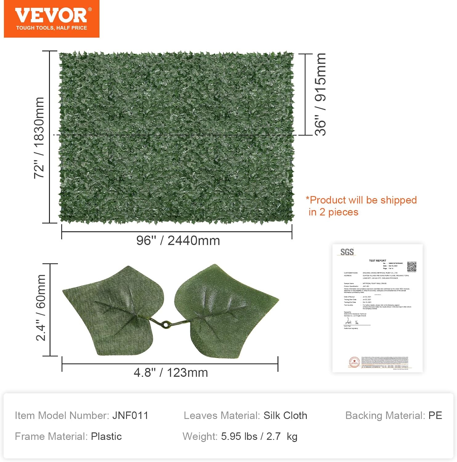 VEVOR Ivy - Valla de privacidad, pantalla de pared verde artificial, valla de hiedra verde con junta reforzada, setos sintéticos para decoración de hojas de vid para jardín, patio, balcón, decoración de patio y patio - Image 47