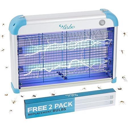 Electric Bug Zapper, 3000 Volt Powerful Flying Insect Mosquito Flies Killer 20W Blue UV Light Attract, Plug-in Pest Control Machine for Moth,Fruit Fly,Fungus Gnat,Garage Catcher/Eliminator/Shocker
