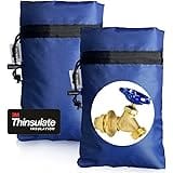 Enlarge Outdoor Faucet Cover for Winter Freeze Protection, 3M Thinsulate, 10”H x 6.3”W Hose Bib Covers for Wall Taps Outside,