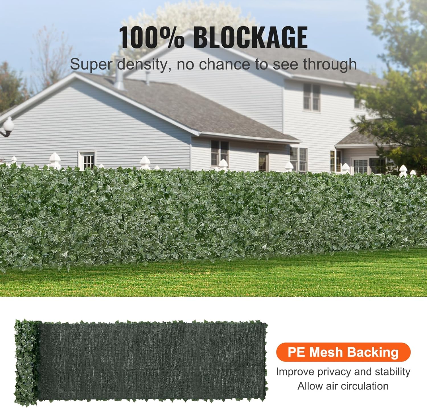 VEVOR Ivy - Valla de privacidad, pantalla de pared verde artificial, valla de hiedra verde con junta reforzada, setos sintéticos para decoración de hojas de vid para jardín, patio, balcón, decoración de patio y patio - Image 36