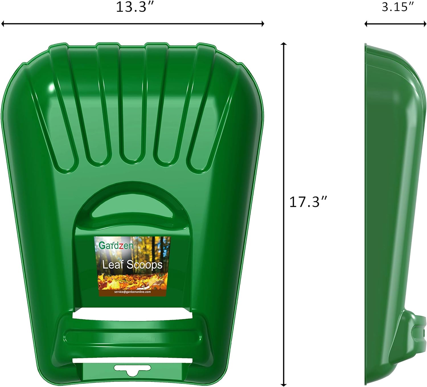 Gardzen Large Leaf Scoop Hand Rakes, Debris and Yard Waste Removal, Comes with 72 Gallon Garden Bag, Work Gloves, Protective Pads - Image 3