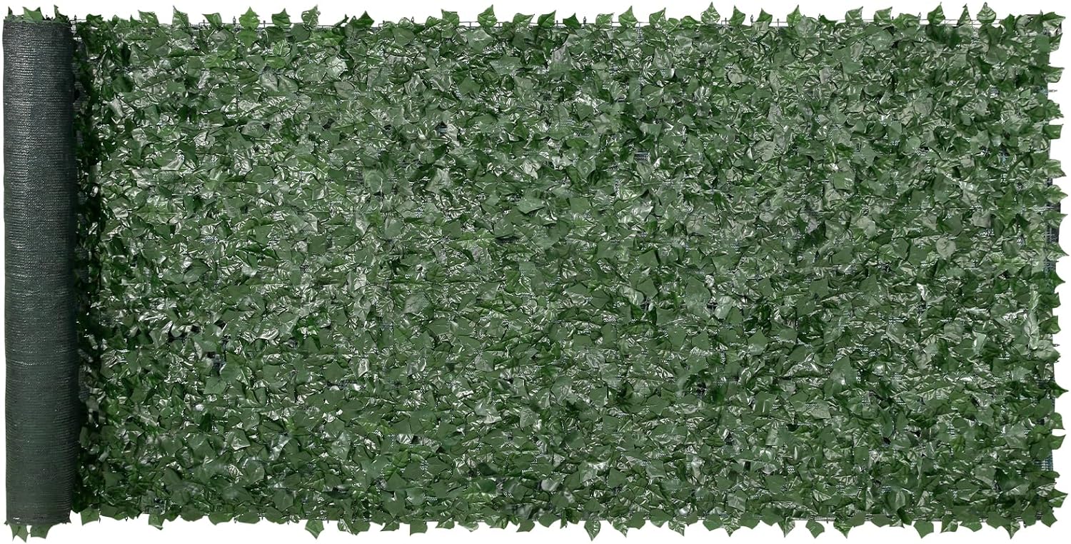 VEVOR Ivy - Valla de privacidad, pantalla de pared verde artificial, valla de hiedra verde con junta reforzada, setos sintéticos para decoración de hojas de vid para jardín, patio, balcón, decoración de patio y patio - Image 2