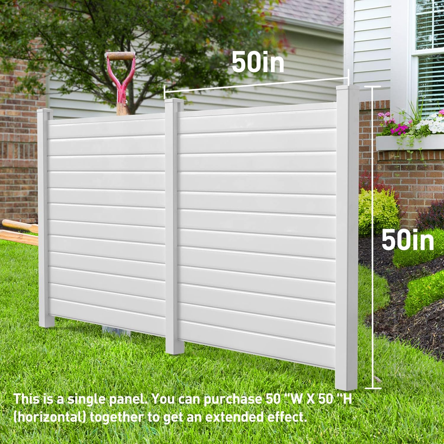 Caprihom Rejilla para valla de aire acondicionado de 50 pulgadas de ancho x 50 pulgadas de alto, carcasa de vinilo para valla de privacidad, panel de pantalla para equipo de piscina, kit de paneles y pantallas de privacidad para exteriores (paquete de 2) - Image 32