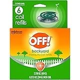 OFF! Backyard Mosquito Repellent Coil Refills, Perfect for Outdoor Patios Country Fresh Scent, 6 Count