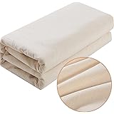 100% Natural Cotton Muslin Fabric,10 Yards *5.2FT Cotton Fabric DIY Decor Muslin,Unbleached-Draping Fabric Material for Sewin