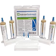 advion 383920 4 Tubes and 4 Plungers Cockroach German Roach Pest Control Inse, Brown