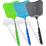Wapodeai 3 pcs Fly Swatter, Fly Swatter Plastic,Telescopic Fly Swatters, Large Bug Swatter That Work for Indoor and Outdoor.