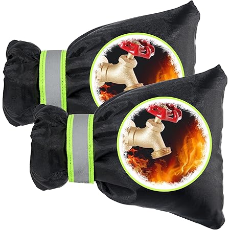 Outdoor Faucet Covers for Winter Freeze Protection, Hisim Thicken 7.1" W x 8.7" H Outside Spigot Covers Insulated for Winter Hose Bibs Insulation Cover Waterproof Reusable, 2 Pack