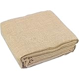 CleverDelights 60" Burlap Fabric - 5 Yards - Tight Weave Natural Jute Burlap Fabric - 60 Inch