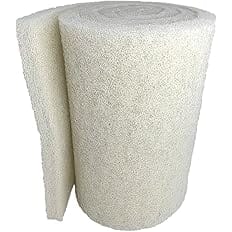 Classic Koi Pond Filter Pad FINE - White Bulk Roll Pond Filter Media, Ultra-Durable Pond Filters for Outdoor Ponds, Reusable