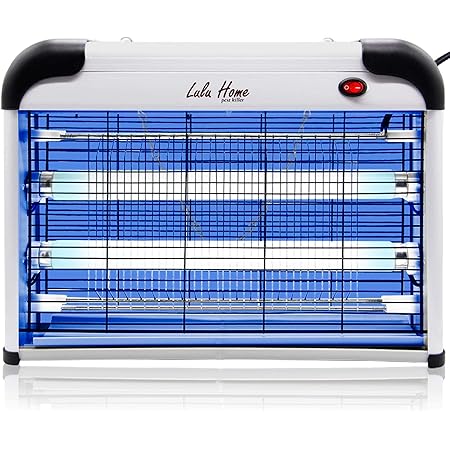 Lulu Home Electric Bug Zapper, Aluminium Indoor Insect Killer for Mosquito, Bug, Fly with Powerful 2800V Grid 20W Bulbs