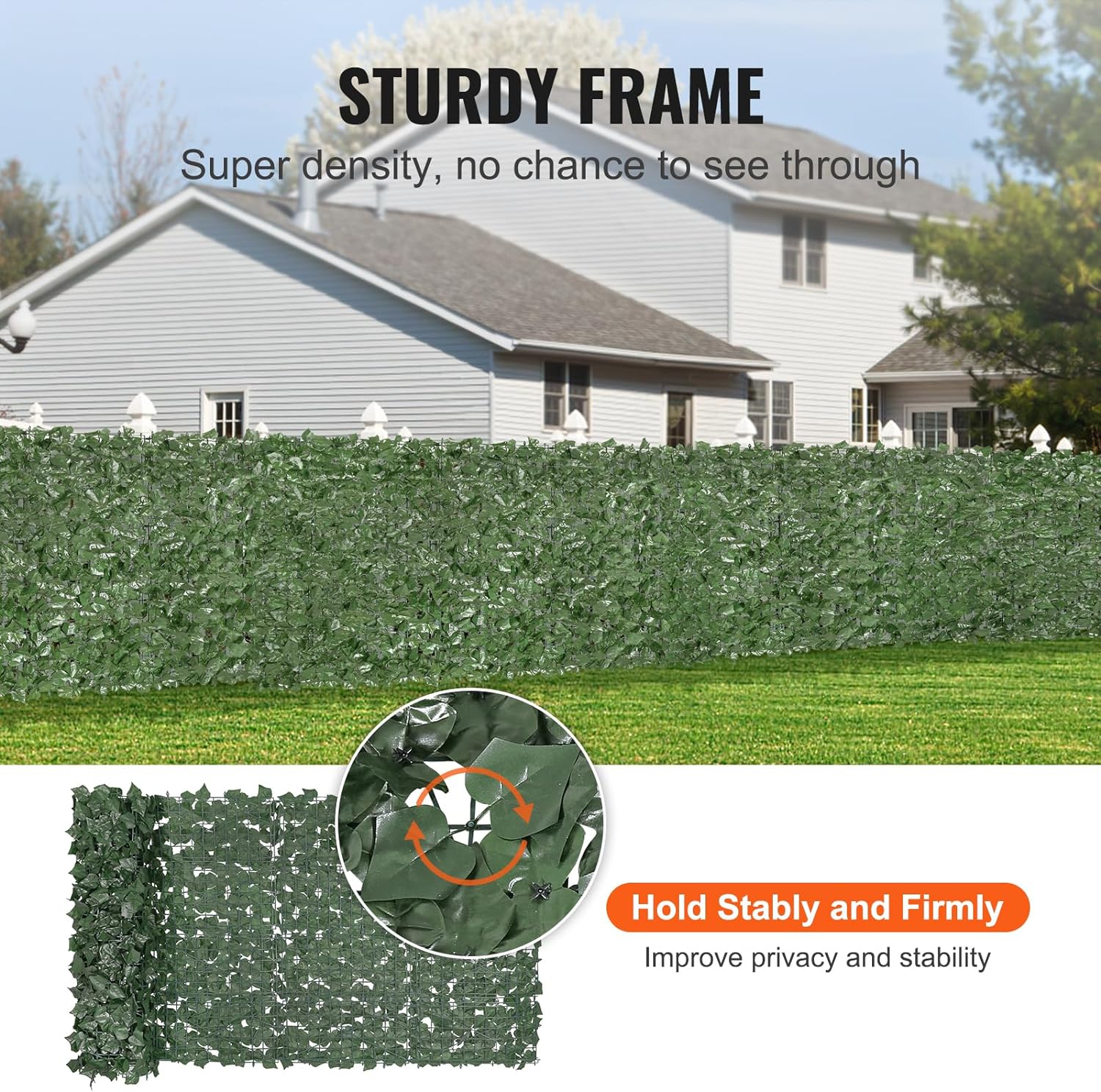 VEVOR Ivy - Valla de privacidad, pantalla de pared verde artificial, valla de hiedra verde con junta reforzada, setos sintéticos para decoración de hojas de vid para jardín, patio, balcón, decoración de patio y patio - Image 50