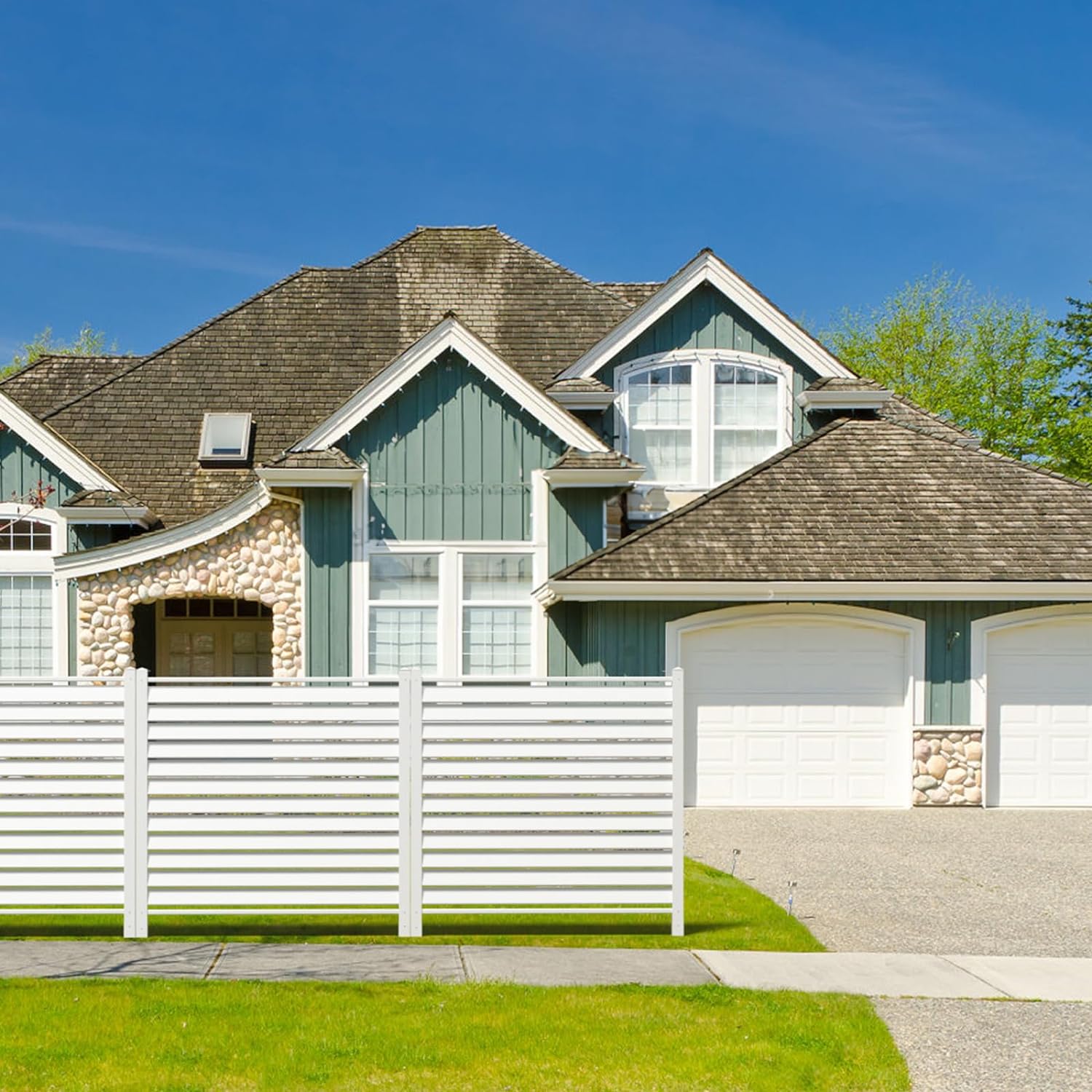 Caprihom Rejilla para valla de aire acondicionado de 50 pulgadas de ancho x 50 pulgadas de alto, carcasa de vinilo para valla de privacidad, panel de pantalla para equipo de piscina, kit de paneles y pantallas de privacidad para exteriores (paquete de 2) - Image 39