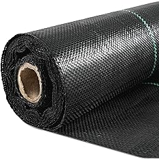 Happybuy 6.5FTx300FT Premium Weed Barrier Landscape Fabric Heavy Duty, 3.2OZ Woven Geotextile Fabric, High Permeability Good