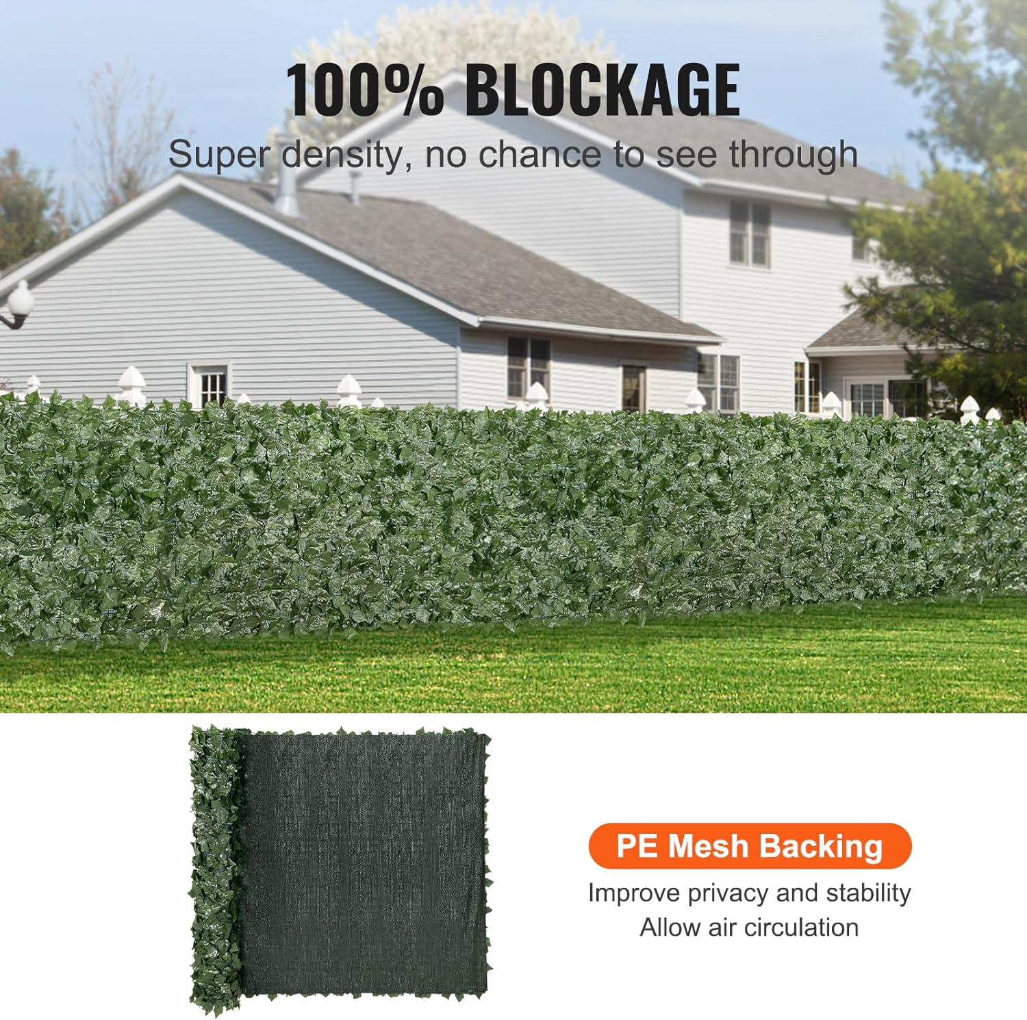 VEVOR Ivy - Valla de privacidad, pantalla de pared verde artificial, valla de hiedra verde con junta reforzada, setos sintéticos para decoración de hojas de vid para jardín, patio, balcón, decoración de patio y patio - Image 30