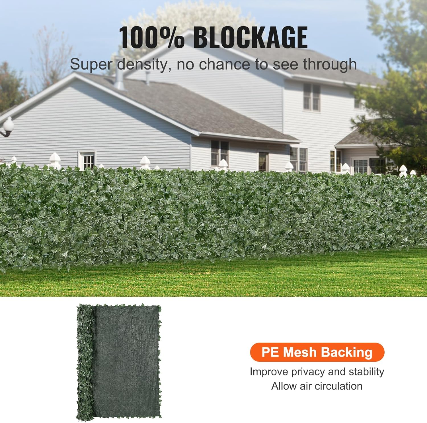 VEVOR Ivy - Valla de privacidad, pantalla de pared verde artificial, valla de hiedra verde con junta reforzada, setos sintéticos para decoración de hojas de vid para jardín, patio, balcón, decoración de patio y patio - Image 43