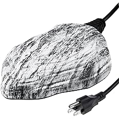 Saillong Bird Bath De Icer Heated Rock, 80W Submersible Utility Decorative De Icer, Thermostatic Controlled Winter Water Heat