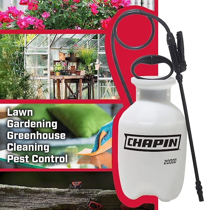 Chapin 20000 Made in USA 1 -Gallon Lawn and Garden Pump Pressured Sprayer, for Spraying Plants, Garden Watering, Weeds and Pests, Polypropylene, Translucent White - Image 3