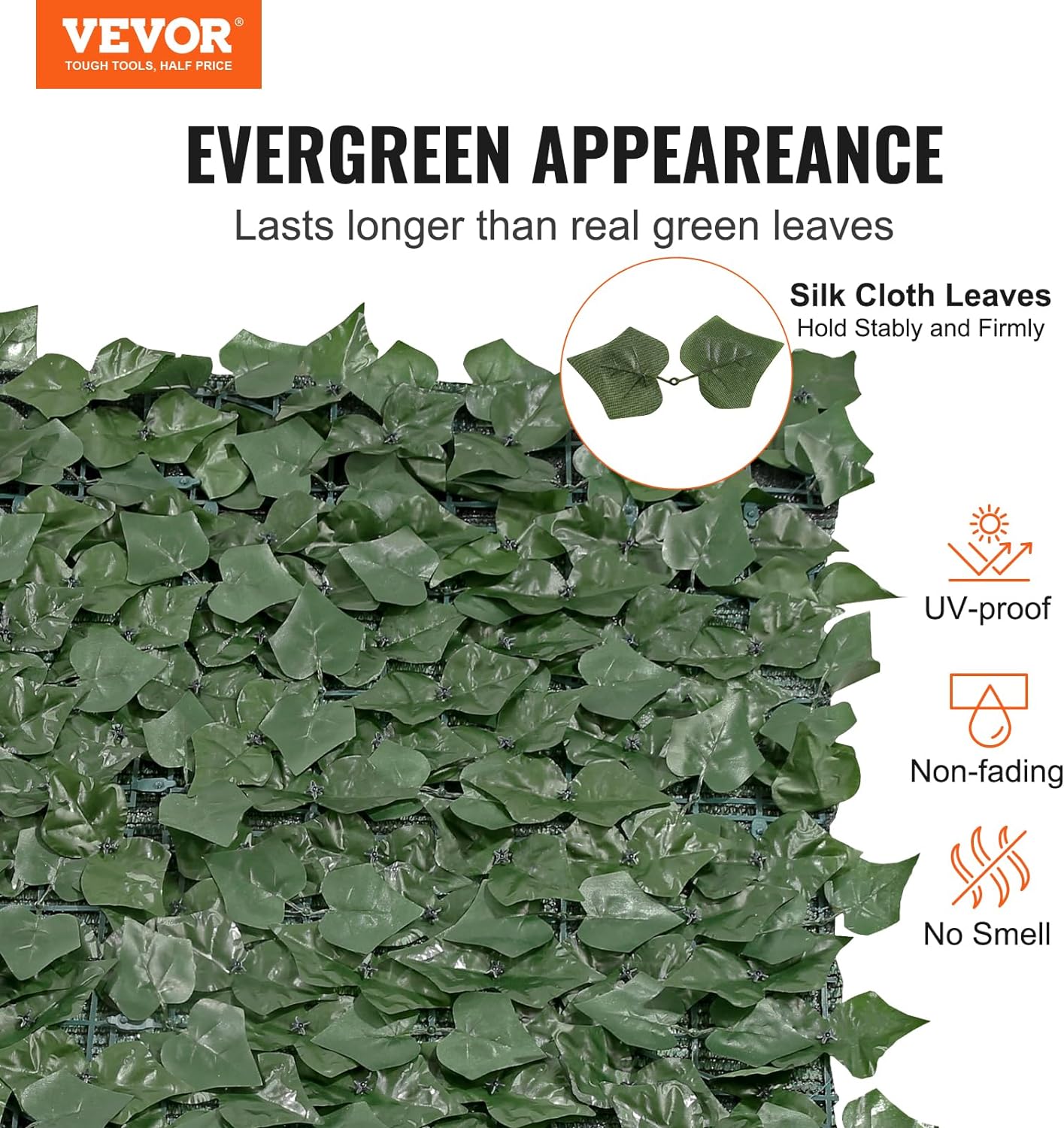 VEVOR Ivy - Valla de privacidad, pantalla de pared verde artificial, valla de hiedra verde con junta reforzada, setos sintéticos para decoración de hojas de vid para jardín, patio, balcón, decoración de patio y patio - Image 42