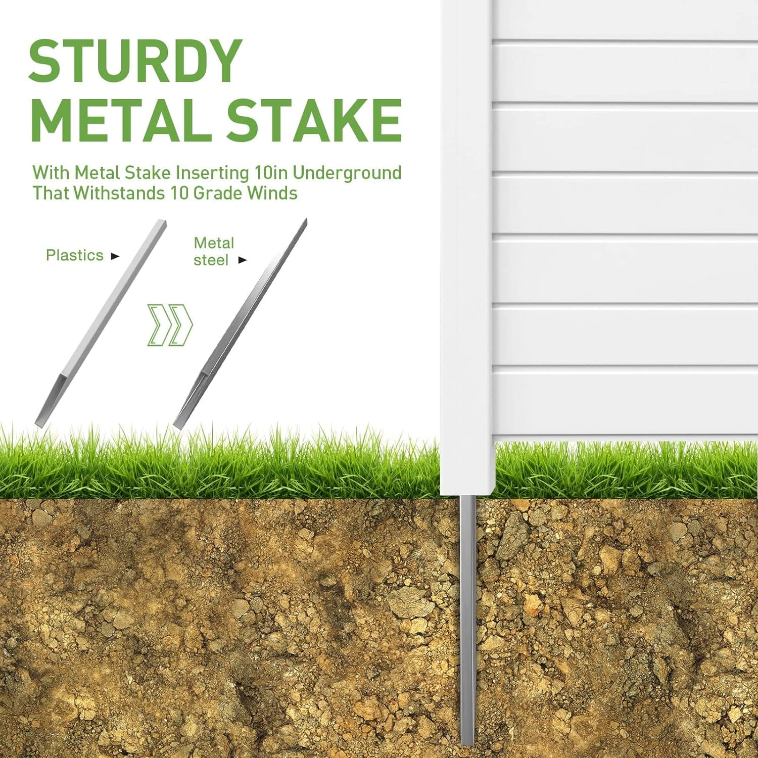 Caprihom Rejilla para valla de aire acondicionado de 50 pulgadas de ancho x 50 pulgadas de alto, carcasa de vinilo para valla de privacidad, panel de pantalla para equipo de piscina, kit de paneles y pantallas de privacidad para exteriores (paquete de 2) - Image 10