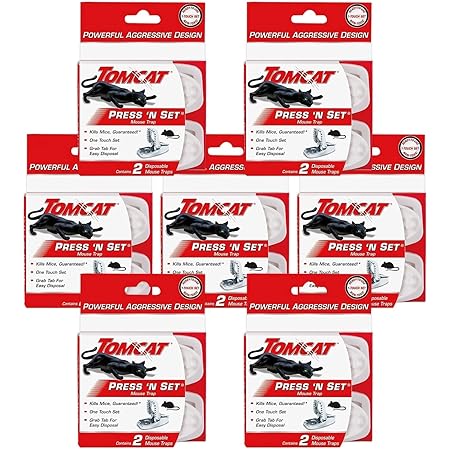 Tomcat Press 'N Set Mouse Trap, 2 Traps/Pack (7-Pack)