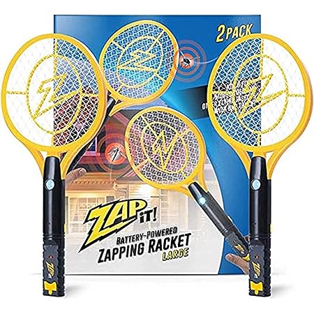 Zap It Bug Zapper Battery Powered (2xAA Included) Bug Zapper Racket, 3,500 Volt, 2 Pack