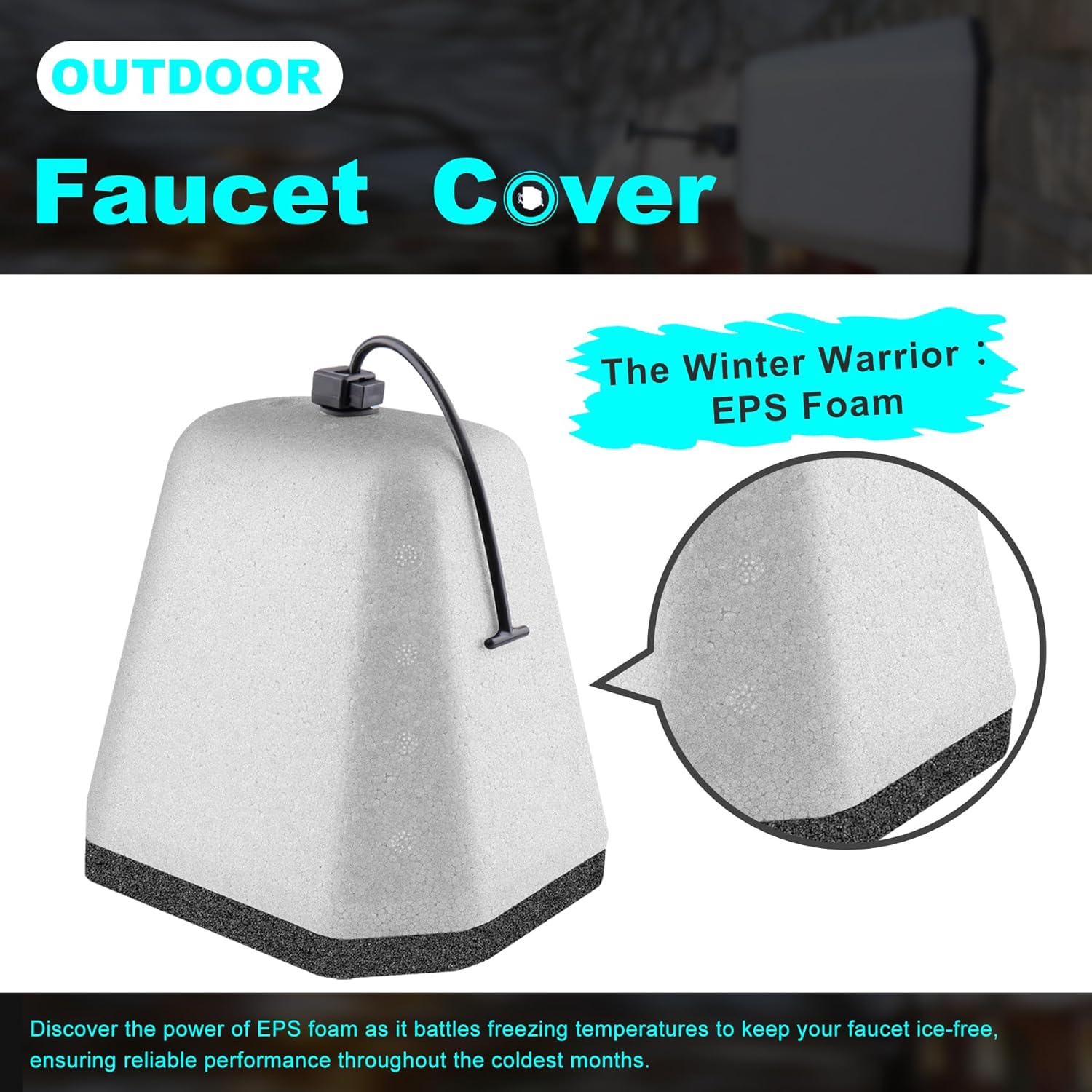 marinexplore 2 Pack Outdoor Faucet Covers, Foam Faucet Covers for Freeze Protection, Reusable Hose Covers, Insulated Spigot Covers - Image 2