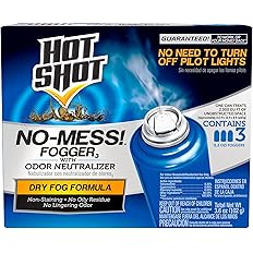 Hot Shot No Mess! Fogger With Odor Neutralizer, Kills Carpenter Ants, Spiders & Fleas, 3 Count, 1.2 Ounce, NULL