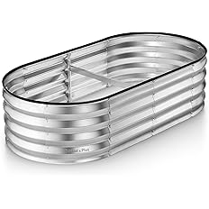 Galvanized Raised Garden Beds Outdoor // 4×2×1 ft Planter Raised Beds for Gardening, Vegetables, Flowers // Large Metal Garde