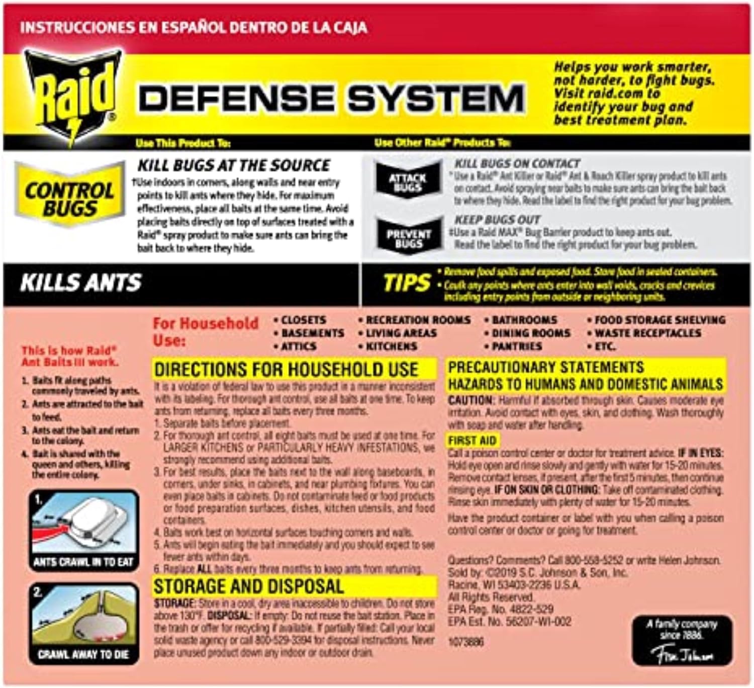 Raid Ant Killer Baits, Child Resistant Bug Killer for Indoor Home Use, 0.24 Oz, 8 Count - Image 2