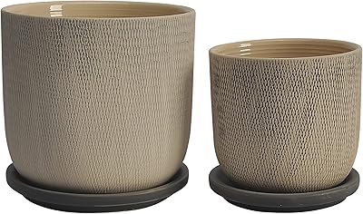 Sagebrook Home Set of 2 Planters, 5