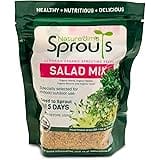 Nature Jims Sprouts Salad Sprout Mix - Organic Salad Mix for Growing - Non-GMO Microgreen Seeds - Healthy Broccoli, Alfalfa,