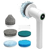 Electric Spin Scrubber Cleaning Brush: Power Spin Scrubber Portable Brush Rechargeable Cleaner Bathroom Floor Automatic Clean