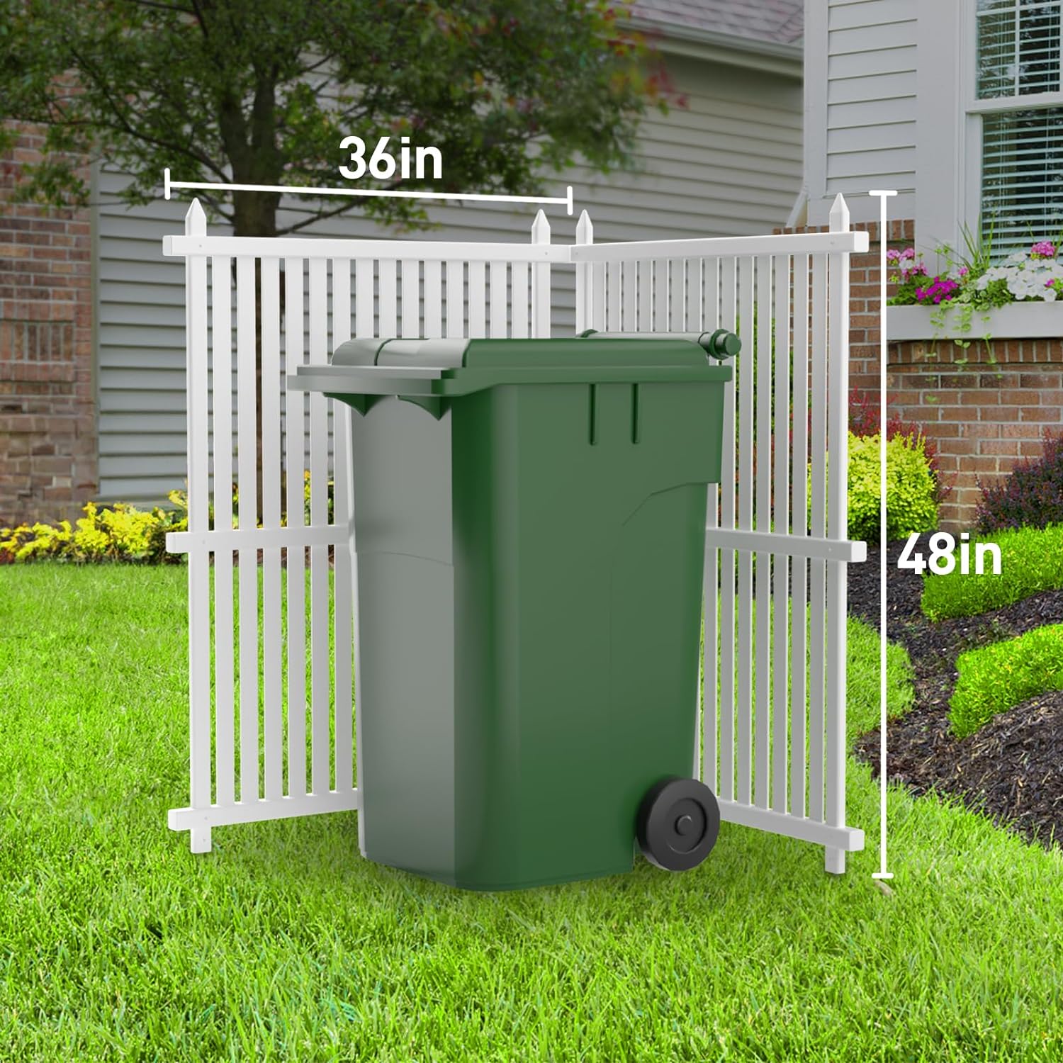 Caprihom Rejilla para valla de aire acondicionado de 50 pulgadas de ancho x 50 pulgadas de alto, carcasa de vinilo para valla de privacidad, panel de pantalla para equipo de piscina, kit de paneles y pantallas de privacidad para exteriores (paquete de 2) - Image 42