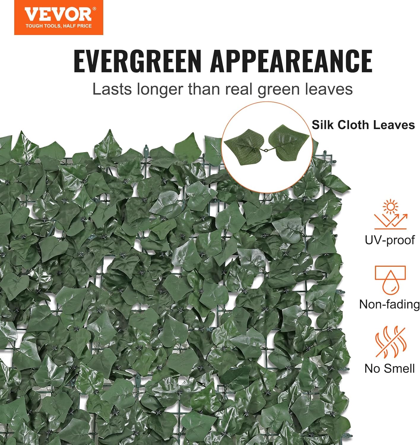 VEVOR Ivy - Valla de privacidad, pantalla de pared verde artificial, valla de hiedra verde con junta reforzada, setos sintéticos para decoración de hojas de vid para jardín, patio, balcón, decoración de patio y patio - Image 9