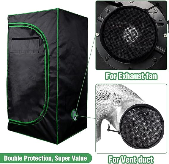 2Pcs Grow Tents Vent Cover- 6" Duct Filter Vent Cover- Grow Tents Vent Filter Cover with Elastic Band and Fixed Buckle to Dust-Proof for Plant Grow Tent Vent - Image 2