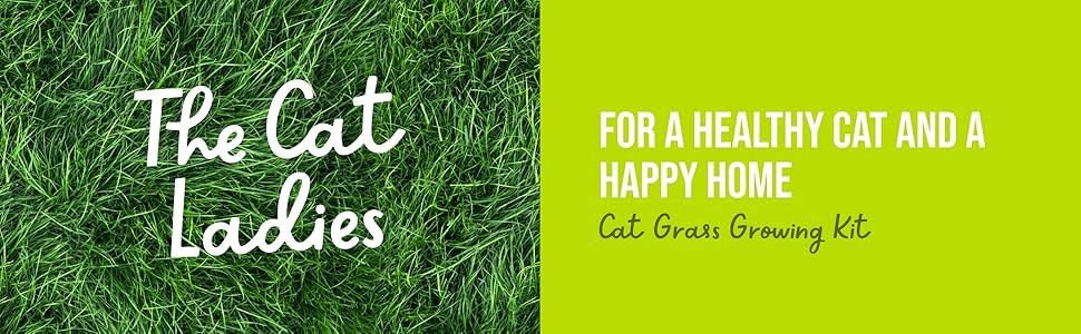 The Cat Ladies, for a healthy cat and a happy home, cat grass growing kit