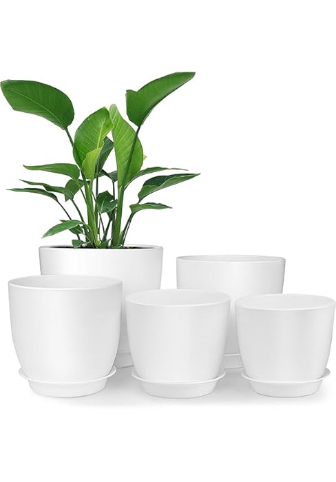 Plastic Planter, 7/6/5.5/4.8/4.5 Inch