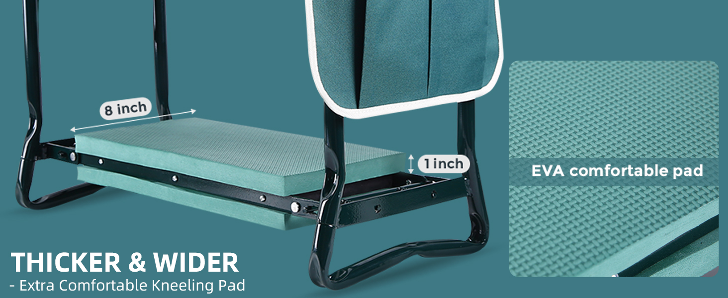 thicker and wider comfortable kneeling pad