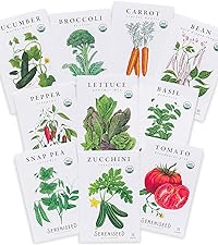 Sereniseed Certified Organic Vegetable Seeds Variety Collection Pack