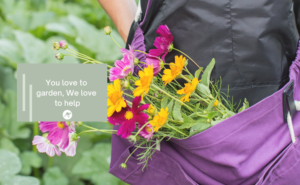 The Roo Gardening Apron With Pockets for Tools and Harvesting Pouch - for Men and Women
