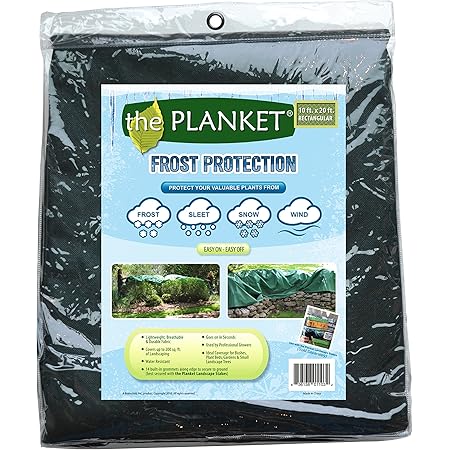 the Planket 11200 10 x 20 ft Frost Protection Plant Cover, Rectangular, Dark green