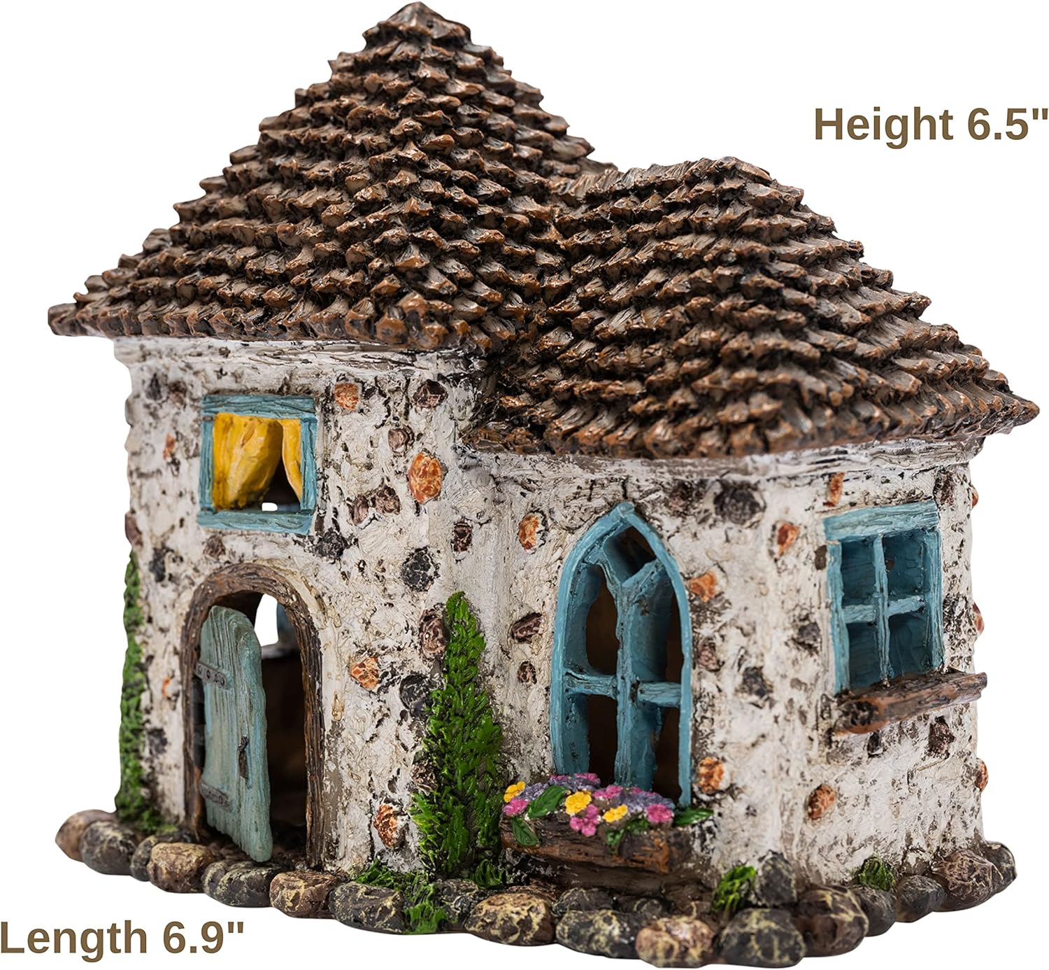 PRETMANNS Fairy Garden House Kit - Fairy Garden Accessories Outdoor - Fairy House & Fairies for Fairy Garden – Fairy Houses for Gardens Outdoor - Fairy House is 6” High 4 Piece Kit for Adults - Image 2