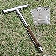 HiHydro Soil Sampler Probe 12 Inch Stainless Steel with 2 Pcs Reusable Sample Bags, T-Style Handle Soil Test Kits Soil Probes