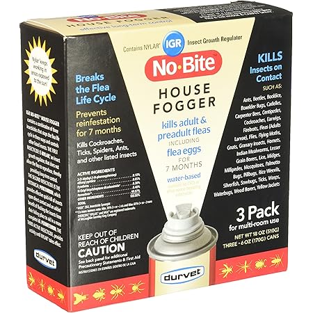 Durvet 011-1131 No Bite IGR House Fogger (3 Pack), 6 oz