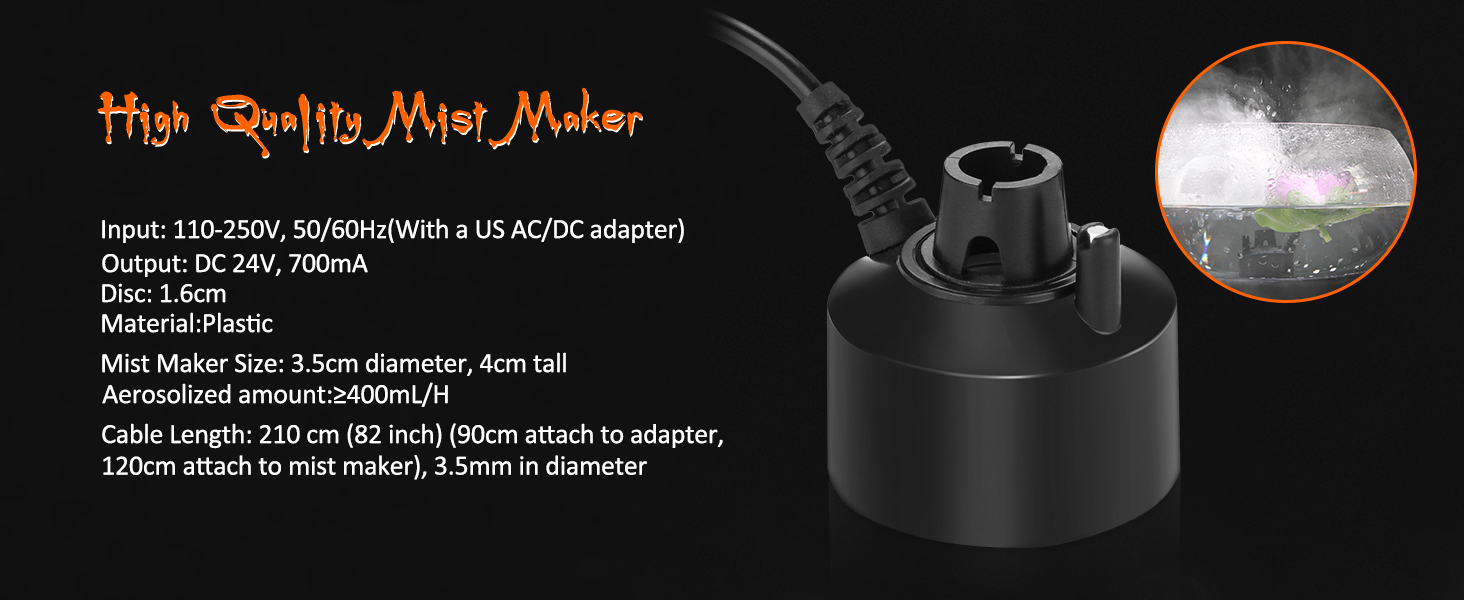 Mist Maker Fog Maker for Water Fountain Pond Rockery Fishtank Vase Birdbath