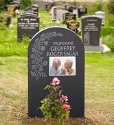 ADFSTONE Personalized Ceramic Photo for Headstone,Waterproof Picture Frame for Grave,Custom Cemet...