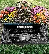 ADFSTONE Personalized Memorial Stones,Granite Memorial Garden Stone Engraved with Photo, Outdoors...