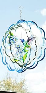 Hummingbird wind spinner